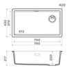 Omoikiri 4997590 Мойка Kata 76-U/I-ES Side Artgranit/эспрессо