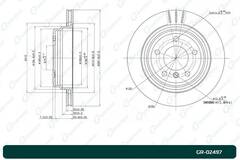 Диск тормозной вентилируемый G-brake  GR-02497