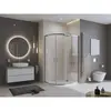 BelBagno TRAY-MR-UNO-RH-120/80-550-35-W-R-NO Поддон из искусственного мрамора в комплекте с сифоном с чёрной матовой декоративной накладкой