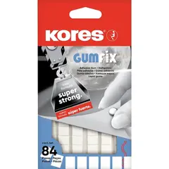 Клейкие квадраты двусторонние монтажные Kores Gum Fix полимерная смесь 9 х 11 х 3.2 мм (84 штуки в упаковке)