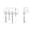 Gessi 316 54037#299 Смеситель на борт ванны на 4 отв. с изливом и ручным душем, Black XL