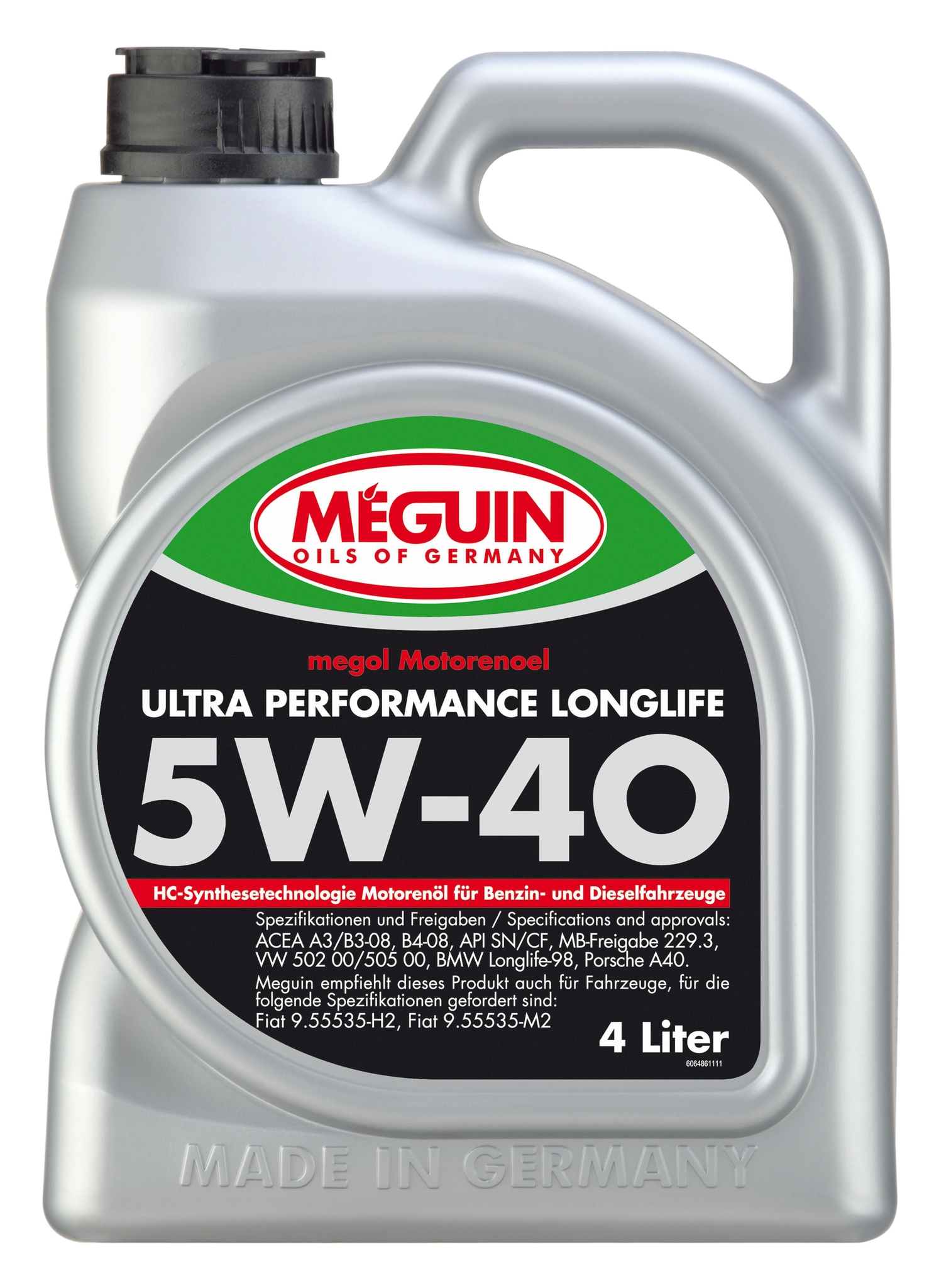 Масло моторное MEGUIN Megol Ultra Performance Longlife 5W40 НС-синтетическое, 4л
