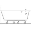 Geberit Renova 554.268.01.1 Ванна угловая 135x135см