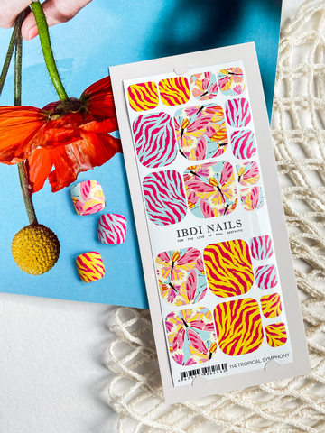Пленки для педикюра IBDI NAILS 114 TROPICAL SYMPHONY