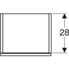 Geberit Smyle Square 500.361.JK.1 Шкафчик-пенал 36x118x29.9см, Темно-серый / Матовое покрытие