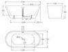 BelBagno BB61-1700-W0 Отдельностоящая акриловая ванна без перелива, цвет: белый