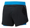 Mizuno Mujin 4.5 2 In 1 Short шорты для бега женские синие-черные - 2