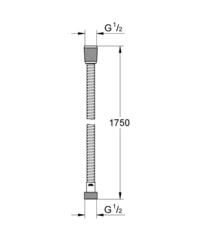 Душевой шланг металлический GROHE VitalioFlex Metal 1750, 27503000