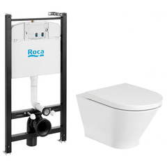 Roca The Gap Round 893105000 Инсталляция с унитазом и сиденьем микролифт фото