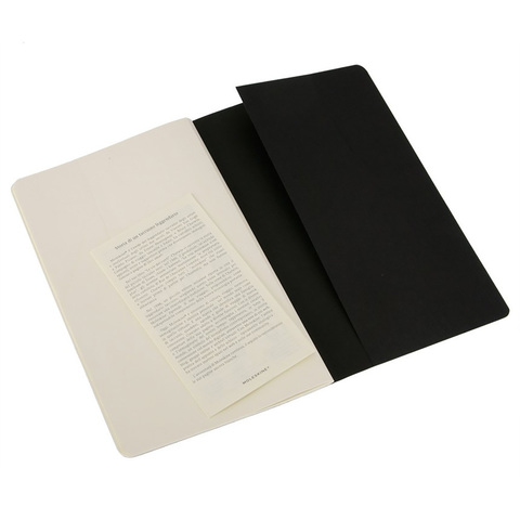 Набор 3 блокнота Moleskine Cahier Journal XL, цвет черный, без разлиновки