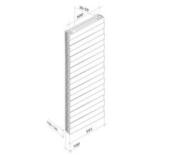 Royal Thermo Pianoforte Tower 500/SILVER SATIN 18 секций
