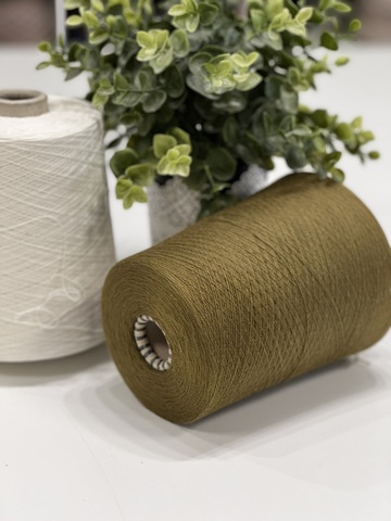 Хлопок 85% с кашемиром 15% Emilcotoni CASHCOTTON 2000 оливковый