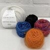 Набор материалов к МК Мотылек в технике Puff Color Knitting
