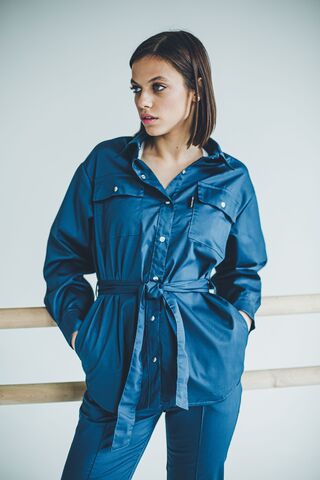 Блуза женская м296 toray стретч opal blue