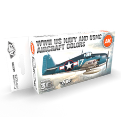 Набор красок AK interactive WWII US Navy & USMC Aircraft Colors Set 3G, 6 красок