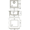 Lemark Sinara 9910071 Кухонная мойка 440-U подстольного монтажа из кварцгранита цвет: Серый шёлк