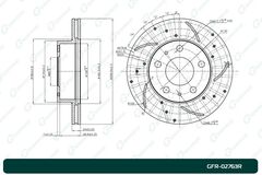 Диск тормозной перфорированный вентилируемый G-brake GFR-02763R правый
