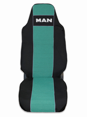 Чехлы MAN TGA (полиэфир, черный, зеленая вставка)