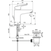 Ideal Standard Ceraflex B1713AA Смеситель для раковины однорычажный с донным клапаном