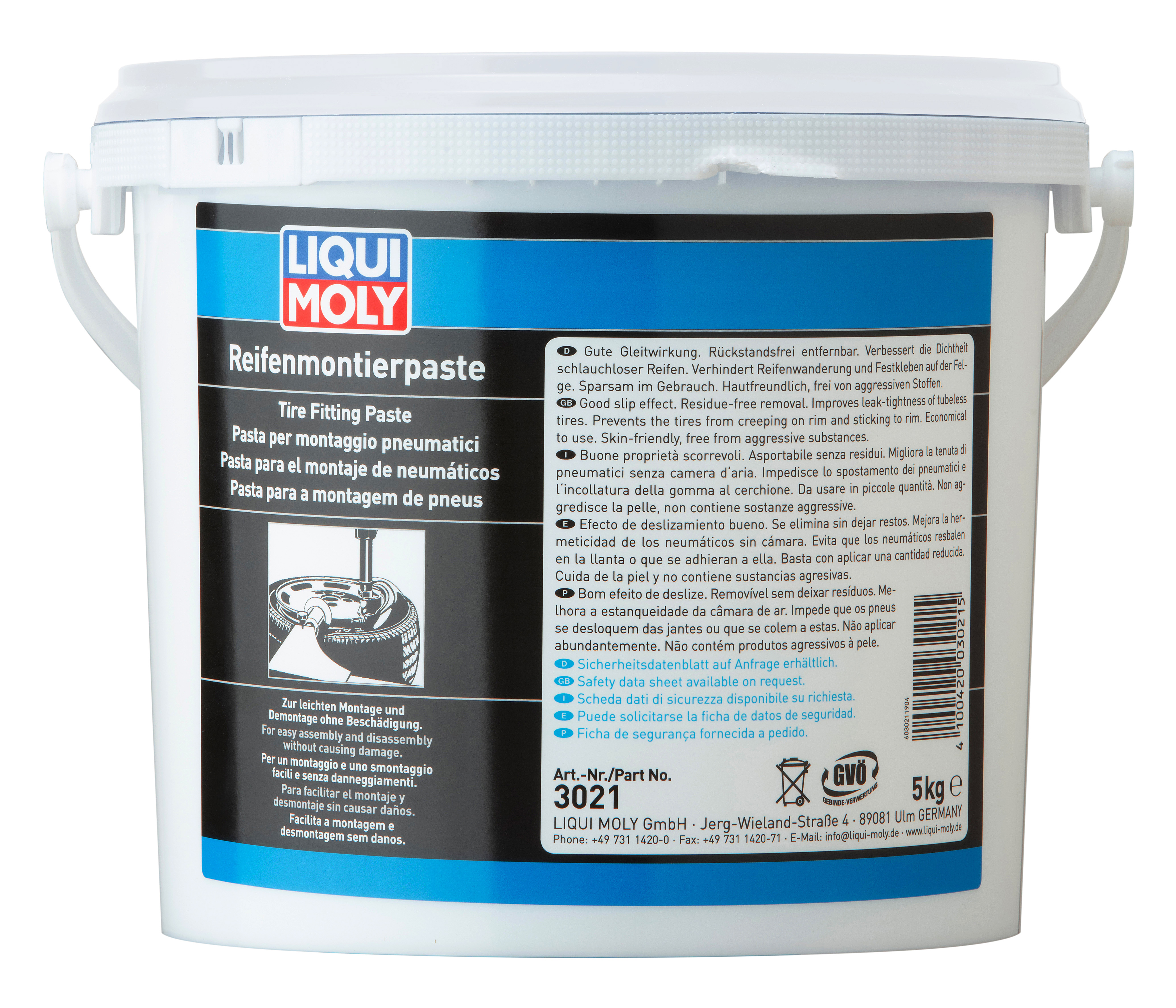Монтажная паста для колес Liqui Moly Reifen Montierpaste (белая) 5кг