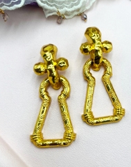 Серьги style SCHIAPARELLI с подвесками замочная скважина