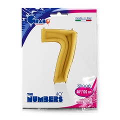Шар Г 40''/102 см, Цифра Золото (Gold) 