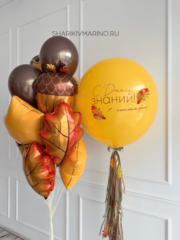 Набор шаров с осенним декором на 1 сентября