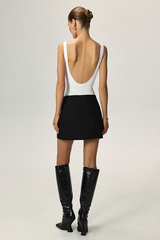 Юбка мини с низкой посадкой Чёрный