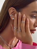 Серьги Четырёхлистники с фианитами