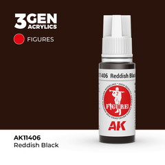 Акриловая краска AK Interactive Reddish Black 3GEN Figures, 18мл