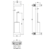 Gessi Rettangolo 20867#031 Стойка с держателем для туалетной бумаги и ершиком, подвесная, цвет: хром/белый