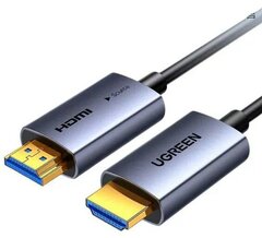 Кабель оптоволоконный UGREEN HD183 (55507) HDMI 8K Fiber Optic Cable Male to Male Aluminum Shell, 25м, темно-серый