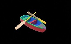 Силиконовый молд лодка с веслами 3 D