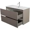 BelBagno UNO-MINI-900-2C-SO-СO База под раковину подвесная с фрезерованными ручками по всей длине фасада с двумя выкатн. ящ., Бежевый Мат,900x395x608