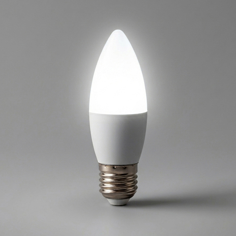 Лампа светодиодная LED 9вт Е27 белый матовая свеча LB-570 25937 FERON