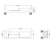 Gessi Rettangolo 20868#031 Стойка с держателем для туалетной бумаги и ершиком, подвесная, цвет: хром/черный