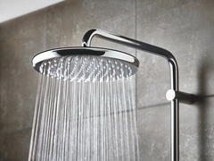 Душевая система с термостатом для ванны, настенный монтаж, GROHE Tempesta Cosmopolitan System 250, хром, (26672000)