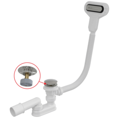 Alcaplast A516CKM-120 Сифон для ванны click/clak металл фото
