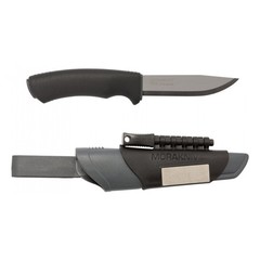 Фото Нож с фиксированным лезвием Morakniv Bushcraft Survival, сталь Sandvik 12C27, рукоять пластик/резина
