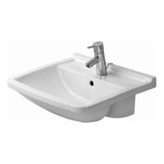 Duravit Starck 3 310550000 Раковина полувстраиваемая 550х460 мм. с переливом, с 1 отв под смеситель, цвет белый фото