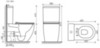Ceramica Nova CN1801-B Напольная пристенная чаша унитаза с сиденьем-крышкой с микролифтом, цвет: белый