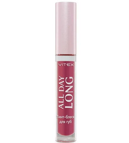 VITEX Тинт-блеск для губ  ALL DAY LONG, тон 35 All day glamour rose 3г