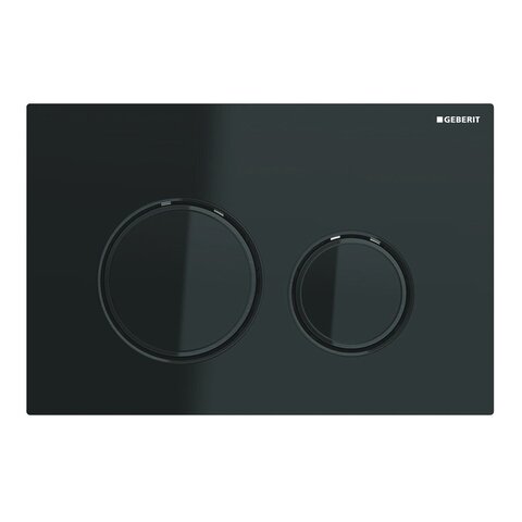Geberit Sigma 115.651.SJ.1 Смывная клавиша, для двойного смыва, цвет металлический хромированный черный: хромированный черный, черный