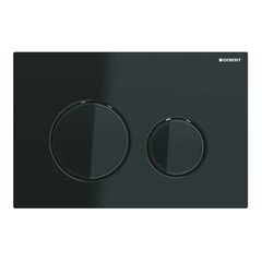 Geberit Sigma 115.651.SJ.1 Смывная клавиша, для двойного смыва, цвет металлический хромированный черный: хромированный черный, черный фото