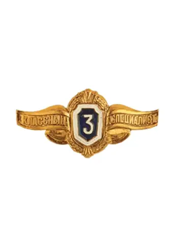 Значок Классность солдатская 3