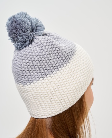 Лыжная шапка c шерстью Nordski Frosty grey-white