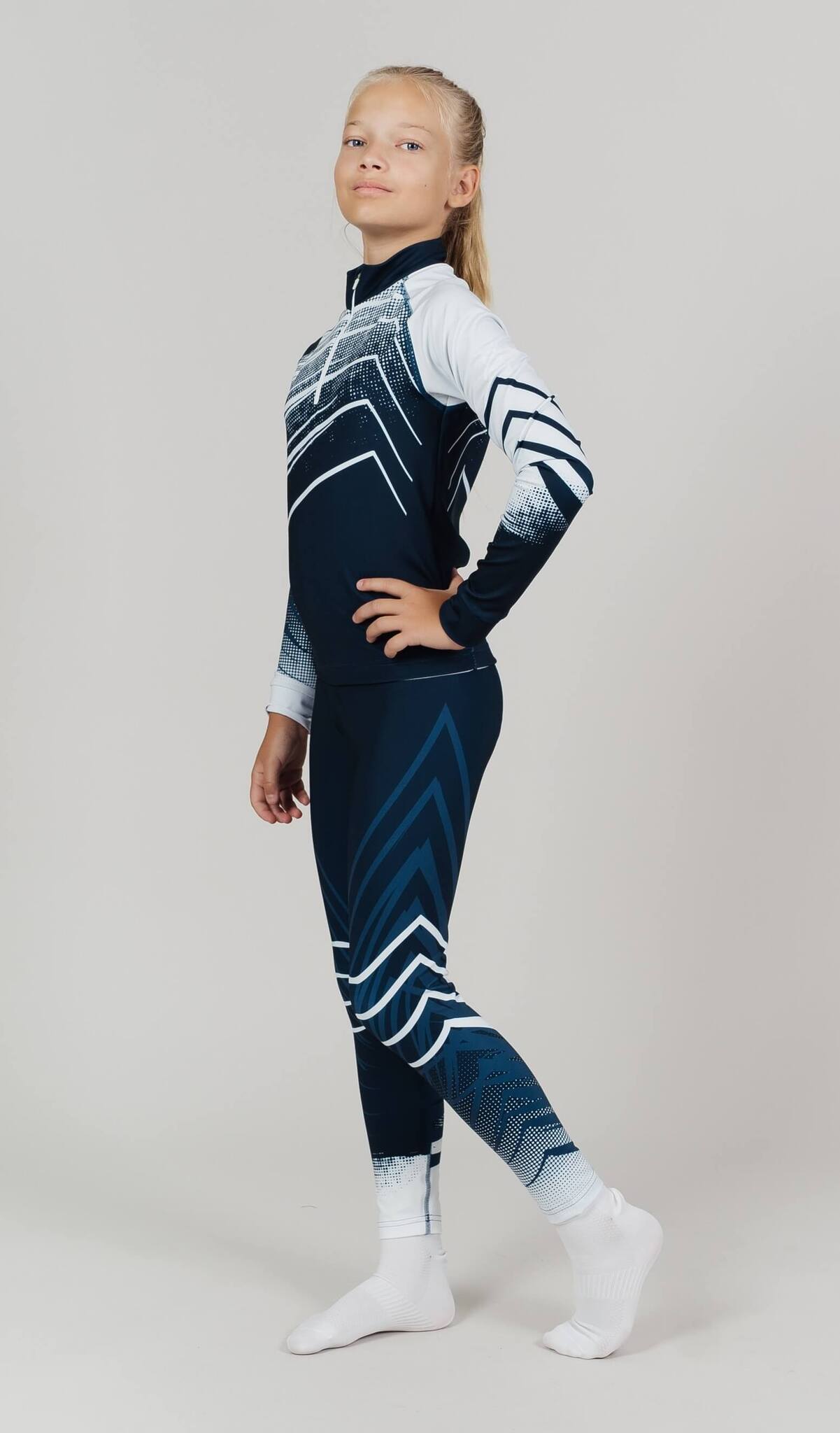 УЦЕНКА-Детский и подростковый лыжный гоночный костюм (КАЛЬСОНЫ) Nordski Jr Pro pearl blue