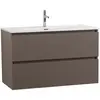 BelBagno UNO-1200-2C-SO-СO База под раковину подвесная с фрезерованными ручками по всей длине фасада с двумя выкатн. ящ., Бежевый матовый, 1200x455x608