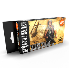 Набор красок AK Interactive Vietnam Green & Camouflage Uniforms Set 3G, 6 красок