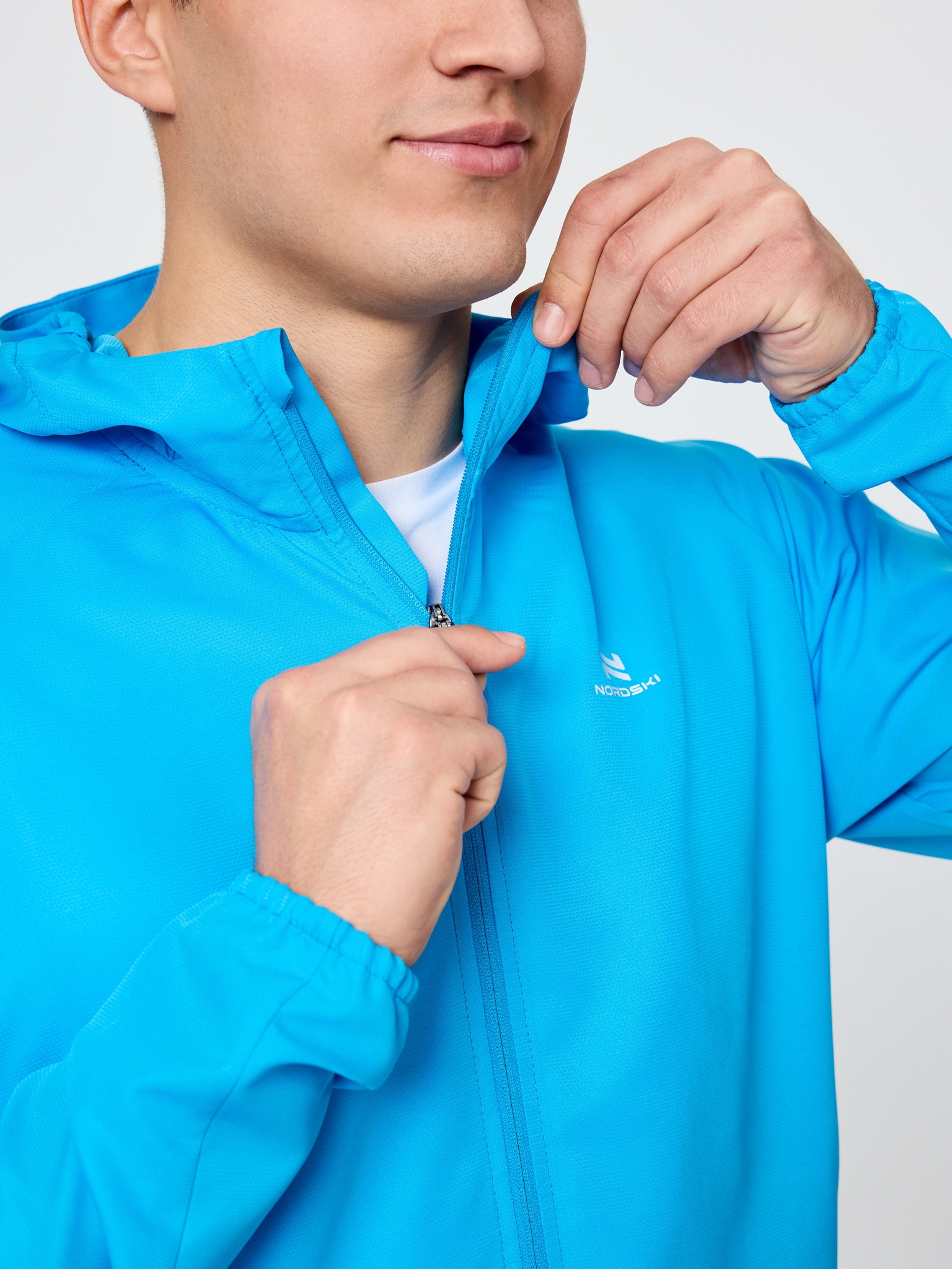 Мужская спортивная ветровка Nordski Runway light blue - 7